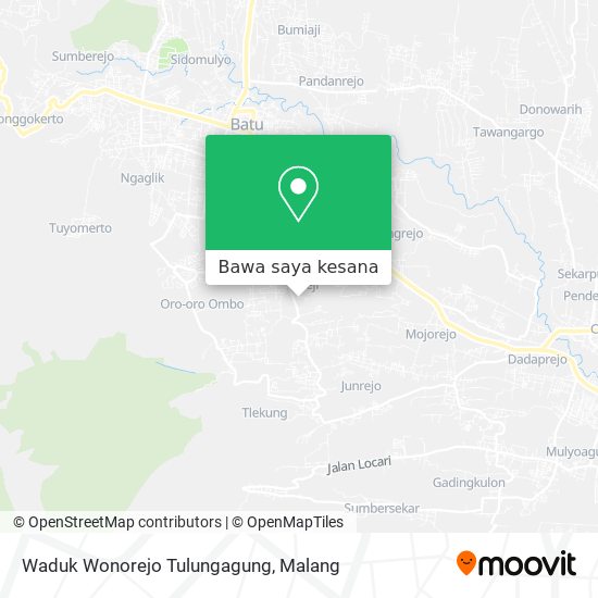 Peta Waduk Wonorejo Tulungagung