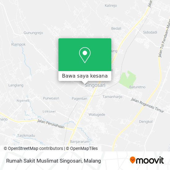 Peta Rumah Sakit Muslimat Singosari