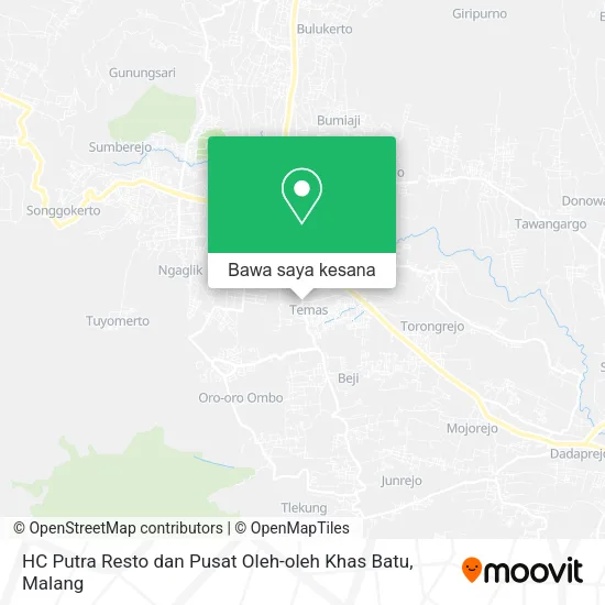 Peta HC Putra Resto dan Pusat Oleh-oleh Khas Batu