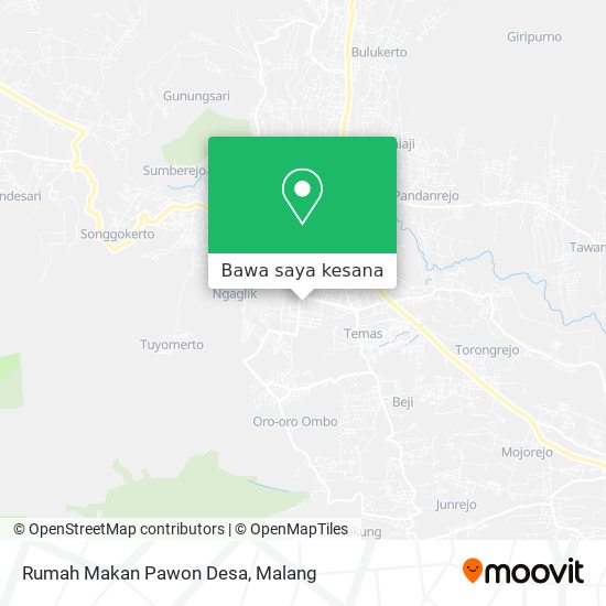 Peta Rumah Makan Pawon Desa