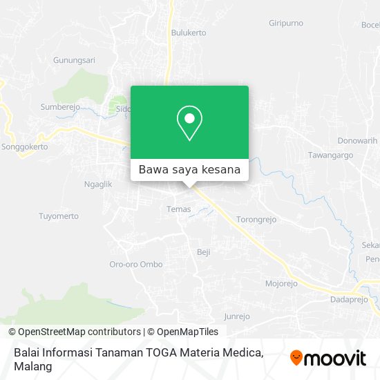 Peta Balai Informasi Tanaman TOGA Materia Medica