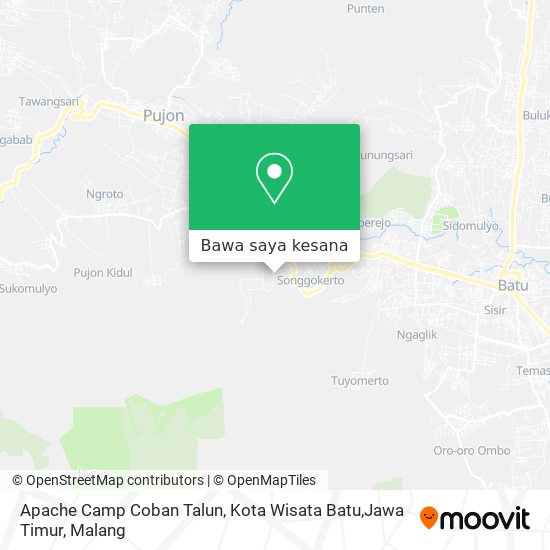 Peta Apache Camp Coban Talun, Kota Wisata Batu,Jawa Timur