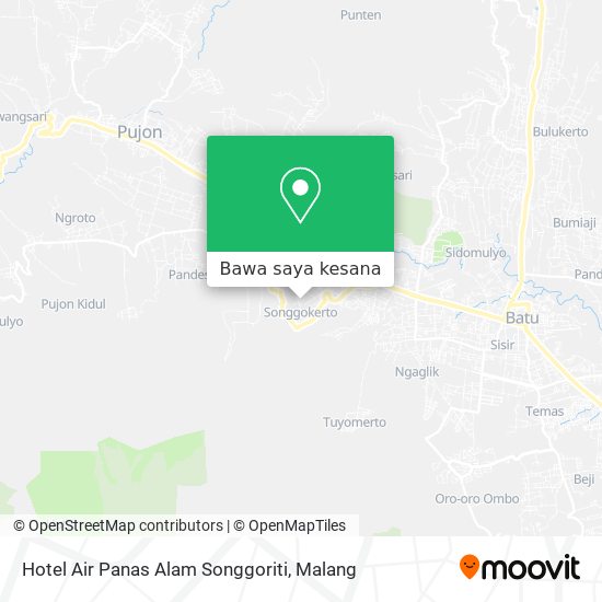 Peta Hotel Air Panas Alam Songgoriti