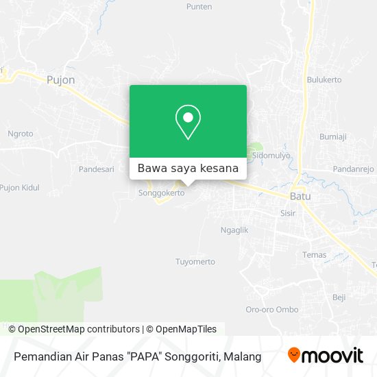 Peta Pemandian Air Panas "PAPA" Songgoriti