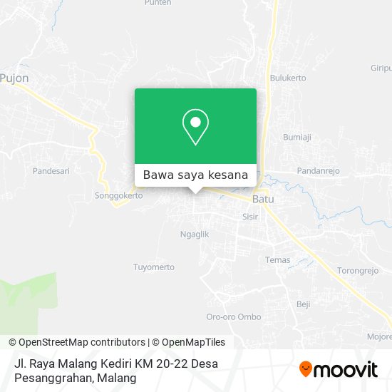 Peta Jl. Raya Malang Kediri KM 20-22 Desa Pesanggrahan