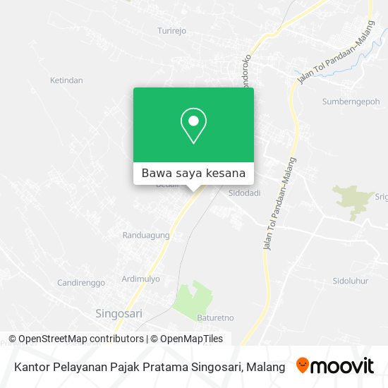 Peta Kantor Pelayanan Pajak Pratama Singosari