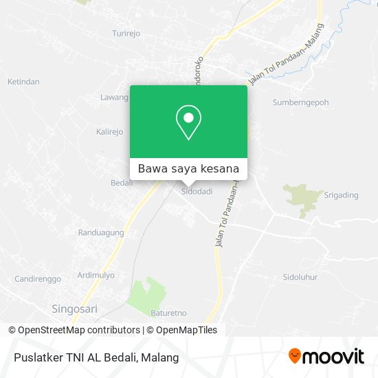 Peta Puslatker TNI AL Bedali