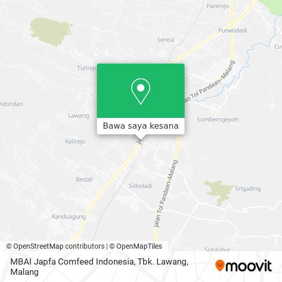 Peta MBAI Japfa Comfeed Indonesia, Tbk. Lawang