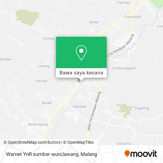 Peta Warnet YnR sumber wuni,lawang