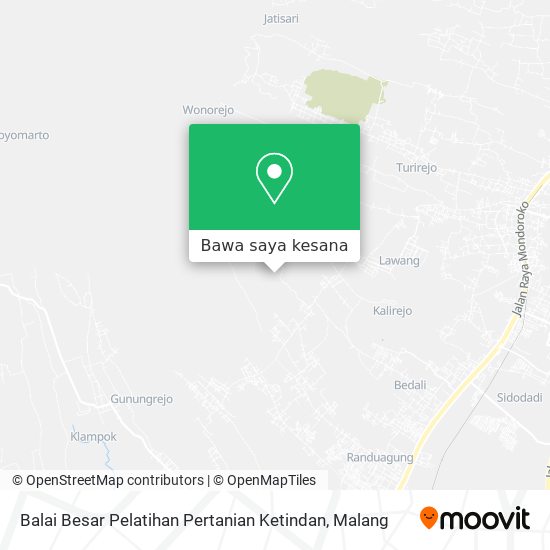 Peta Balai Besar Pelatihan Pertanian Ketindan