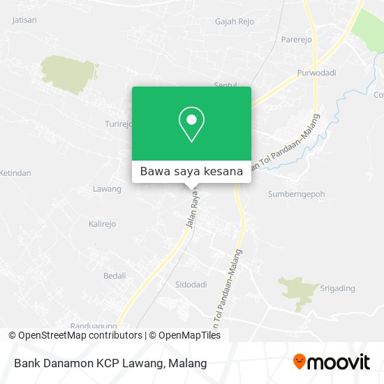 Peta Bank Danamon KCP Lawang