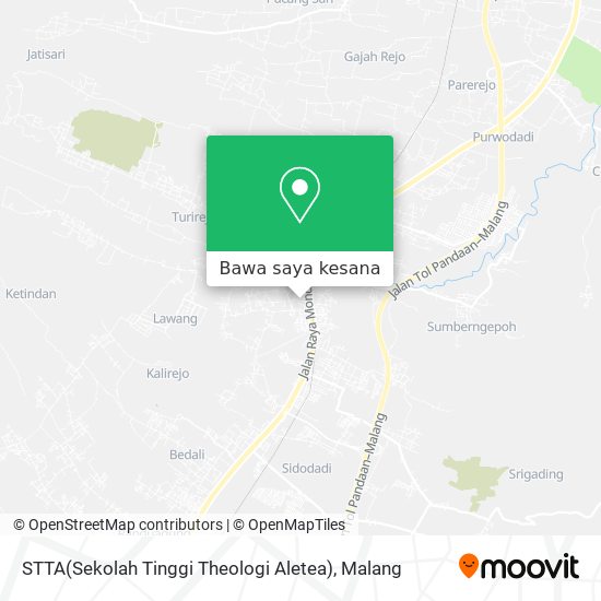 Peta STTA(Sekolah Tinggi Theologi Aletea)