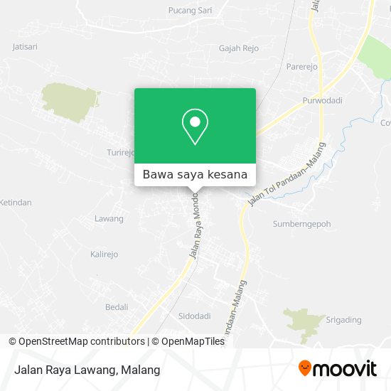 Peta Jalan Raya Lawang