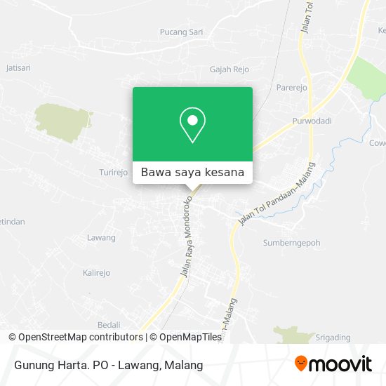 Peta Gunung Harta. PO - Lawang