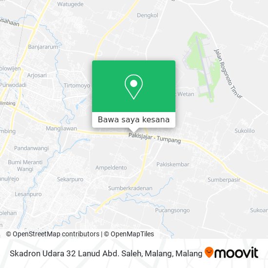 Peta Skadron Udara 32 Lanud Abd. Saleh, Malang