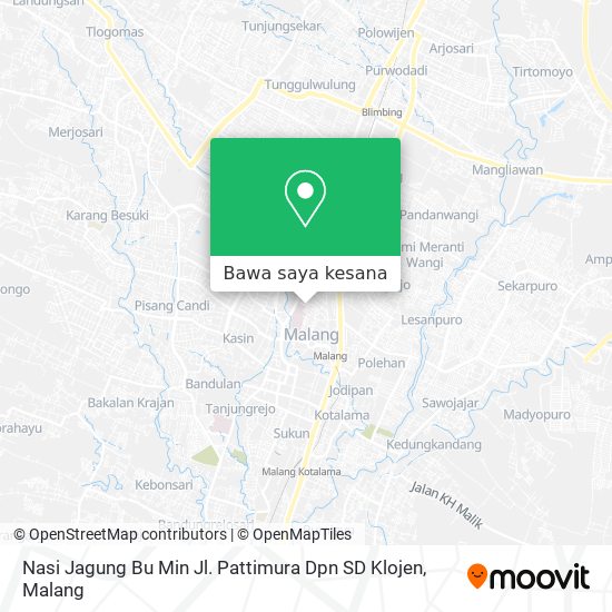 Peta Nasi Jagung Bu Min Jl. Pattimura Dpn SD Klojen
