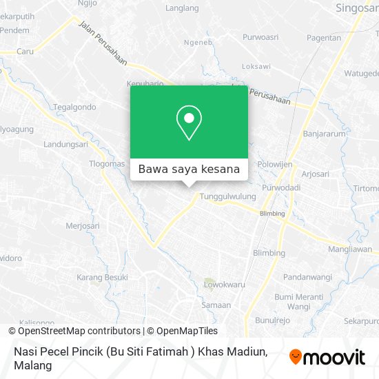 Peta Nasi Pecel Pincik (Bu Siti Fatimah ) Khas Madiun