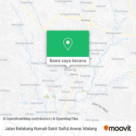 Peta Jalan Belakang Rumah Sakit Saiful Anwar