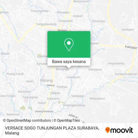 Peta VERSACE SOGO TUNJUNGAN PLAZA SURABAYA
