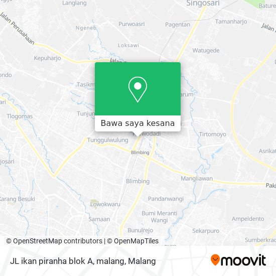 Peta JL ikan piranha blok A, malang