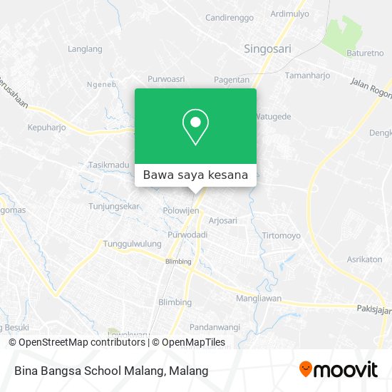 Peta Bina Bangsa School Malang