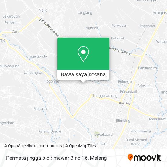 Peta Permata jingga blok mawar 3 no 16