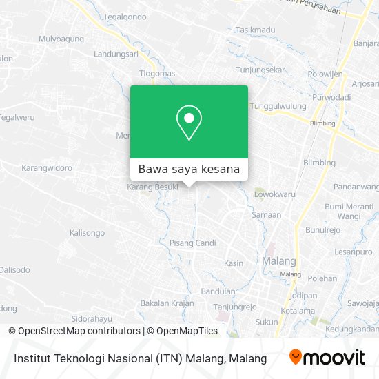 Peta Institut Teknologi Nasional (ITN) Malang