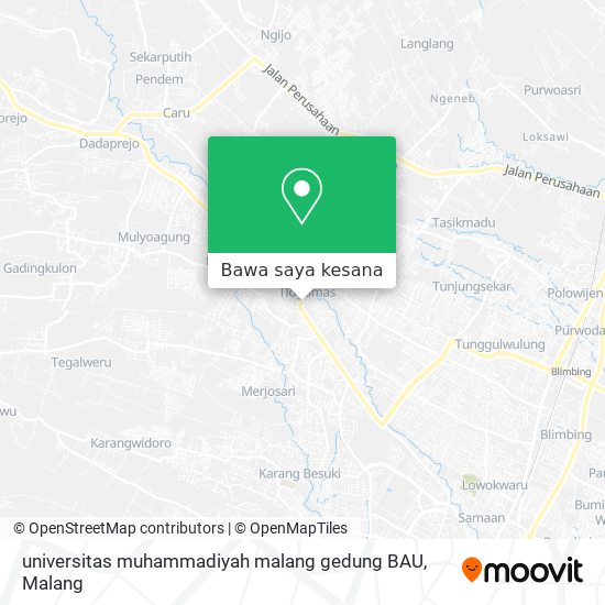 Peta universitas muhammadiyah malang gedung BAU