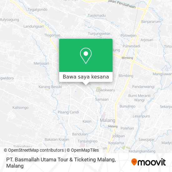 Peta PT. Basmallah Utama Tour & Ticketing Malang