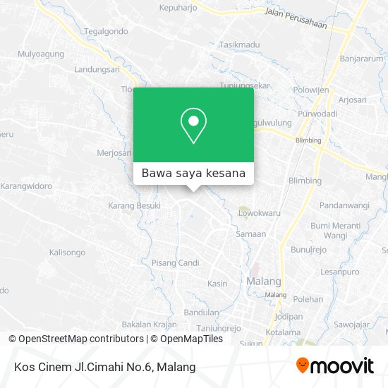 Peta Kos Cinem Jl.Cimahi No.6