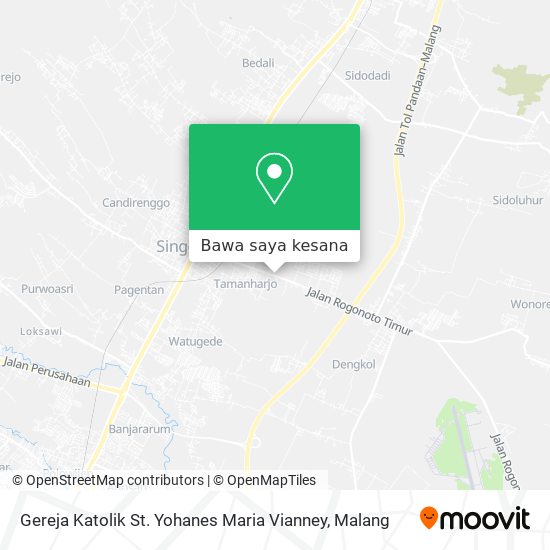 Peta Gereja Katolik St. Yohanes Maria Vianney