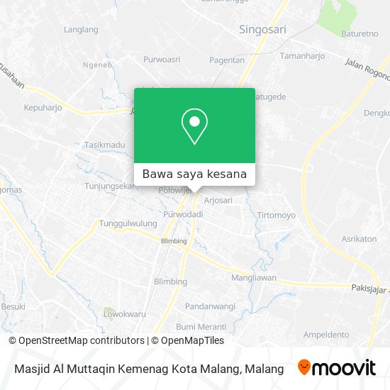 Peta Masjid Al Muttaqin Kemenag Kota Malang