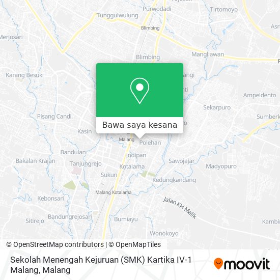 Peta Sekolah Menengah Kejuruan (SMK) Kartika IV-1 Malang