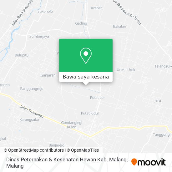 Peta Dinas Peternakan & Kesehatan Hewan Kab. Malang
