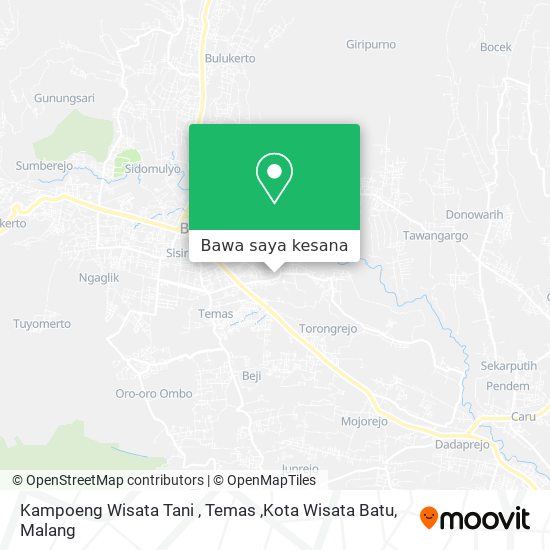 Peta Kampoeng Wisata Tani , Temas ,Kota Wisata Batu