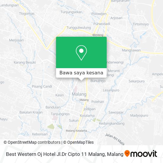 Peta Best Western Oj Hotel Jl.Dr Cipto 11 Malang