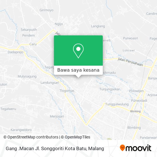 Peta Gang .Macan Jl. Songgoriti Kota Batu