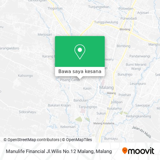 Peta Manulife Financial Jl.Wilis No.12 Malang