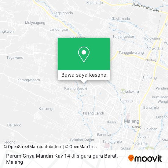 Peta Perum Griya Mandiri Kav 14 Jl.sigura-gura Barat