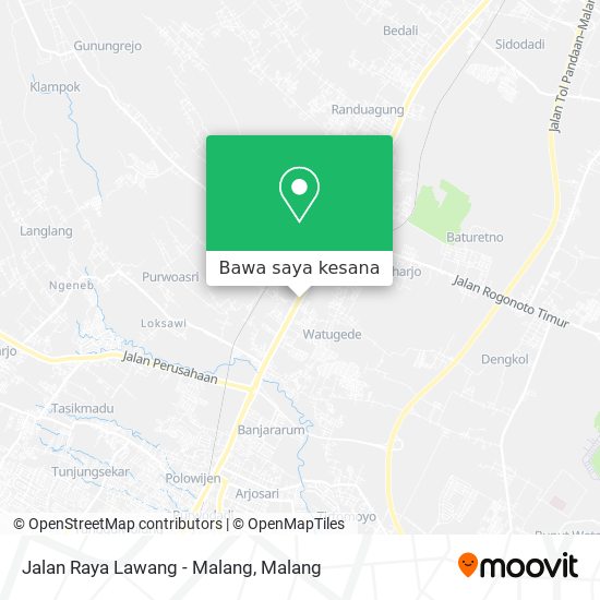 Peta Jalan Raya Lawang - Malang