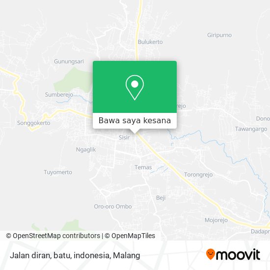 Peta Jalan diran, batu, indonesia