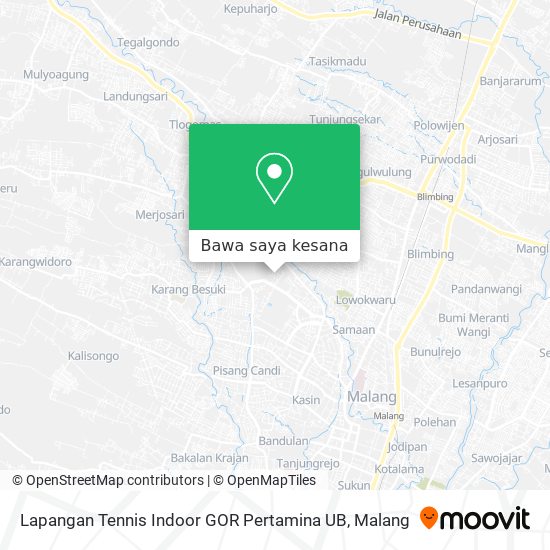 Peta Lapangan Tennis Indoor GOR Pertamina UB