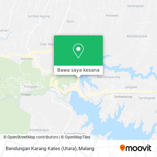Peta Bendungan Karang Kates (Utara)