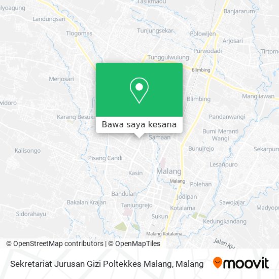 Peta Sekretariat Jurusan Gizi Poltekkes Malang