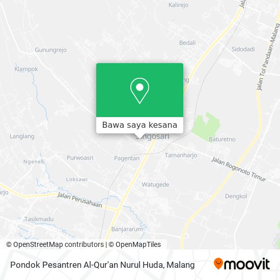 Peta Pondok Pesantren Al-Qur'an Nurul Huda