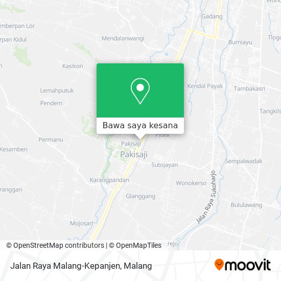 Peta Jalan Raya Malang-Kepanjen