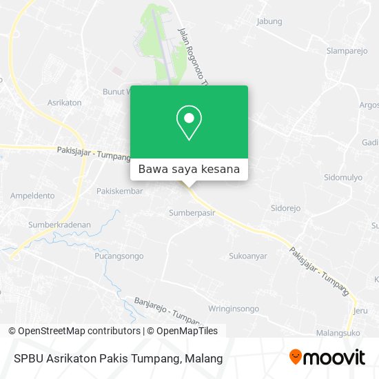 Peta SPBU Asrikaton Pakis Tumpang