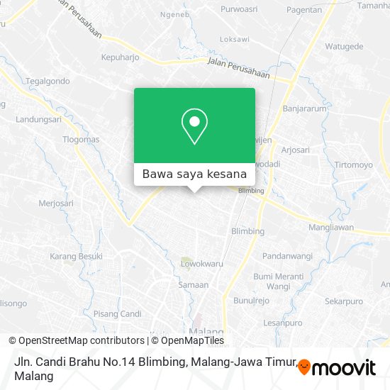 Peta Jln. Candi Brahu No.14 Blimbing, Malang-Jawa Timur
