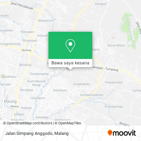 Peta Jalan Simpang Anggodo