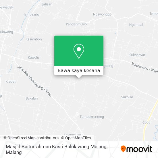 Peta Masjid Baiturrahman Kasri Bululawang Malang